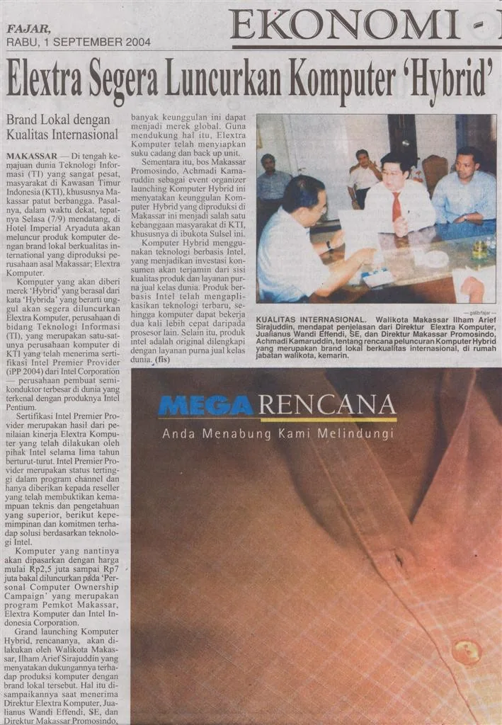 Arsip pemberitaan Elextra Komputer tahun 2004